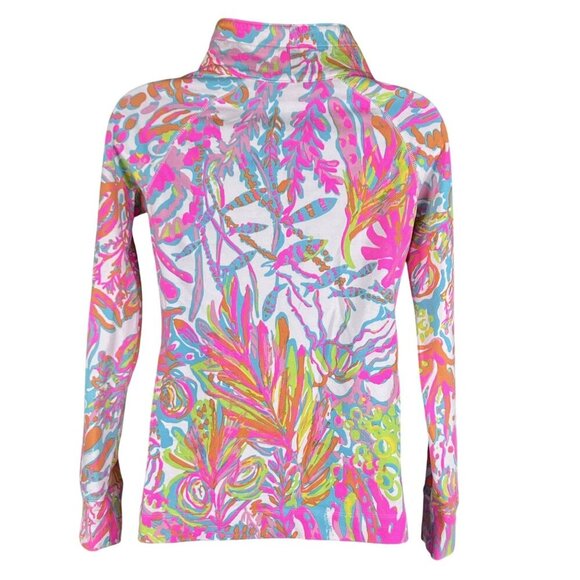 Lilly Pulitzer Women XXS Skipper Popover 1/2 Zip Scuba To Cuba Holy Grail Jacket - Picture 2 of 16